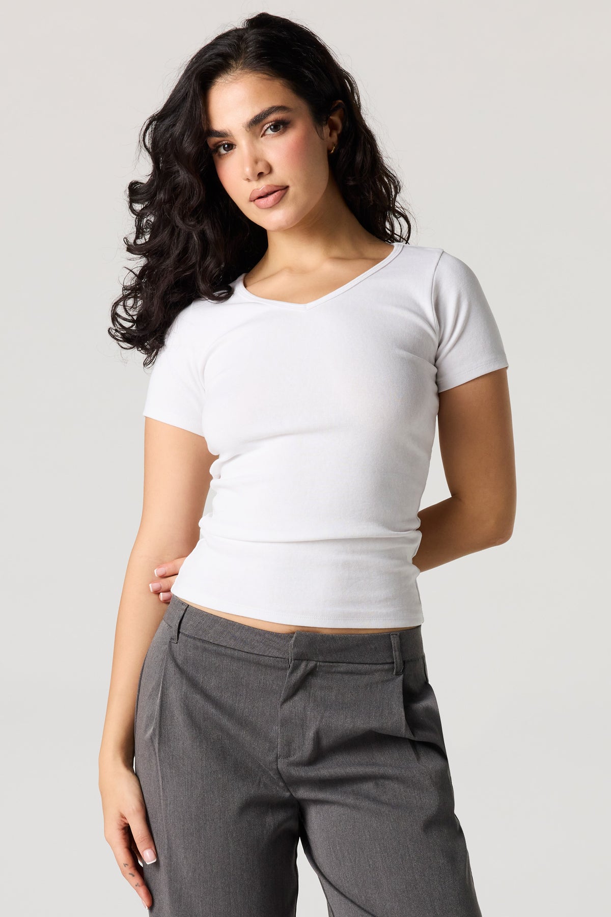 V-Neck T-Shirt - White