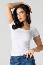 T-shirt à encolure carrée