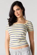 T-shirt à encolure carrée