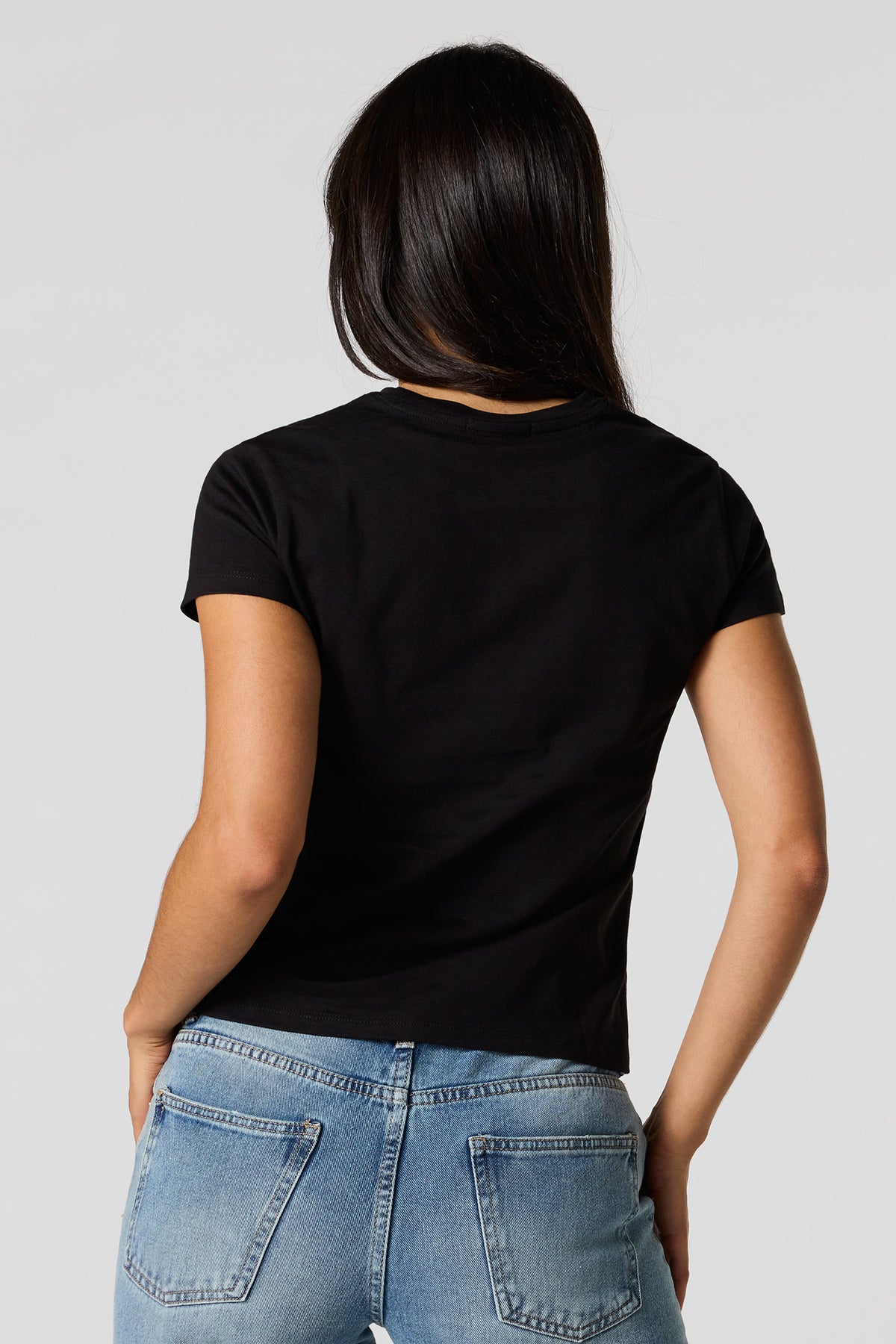 Alt View 2. Crew Neck T-Shirt - Black