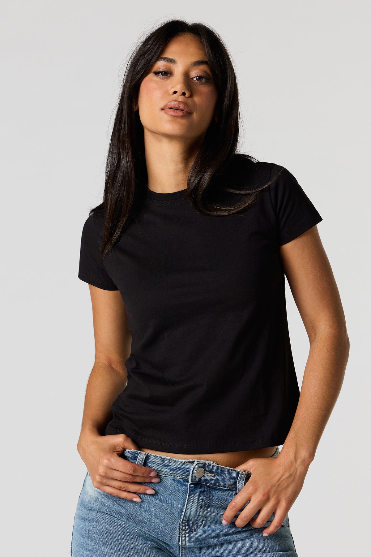 Crew Neck T-Shirt - Black