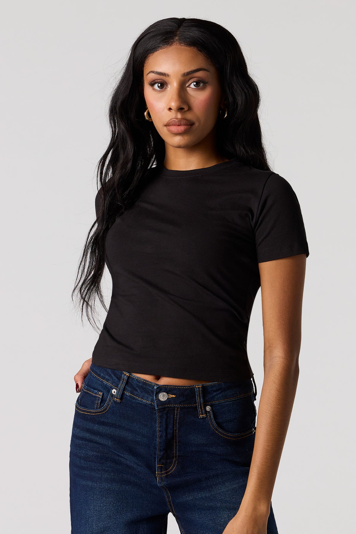 T-shirt ras du cou ultracourt