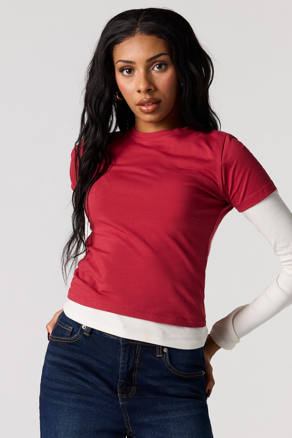 T-shirt ras du cou ultracourt