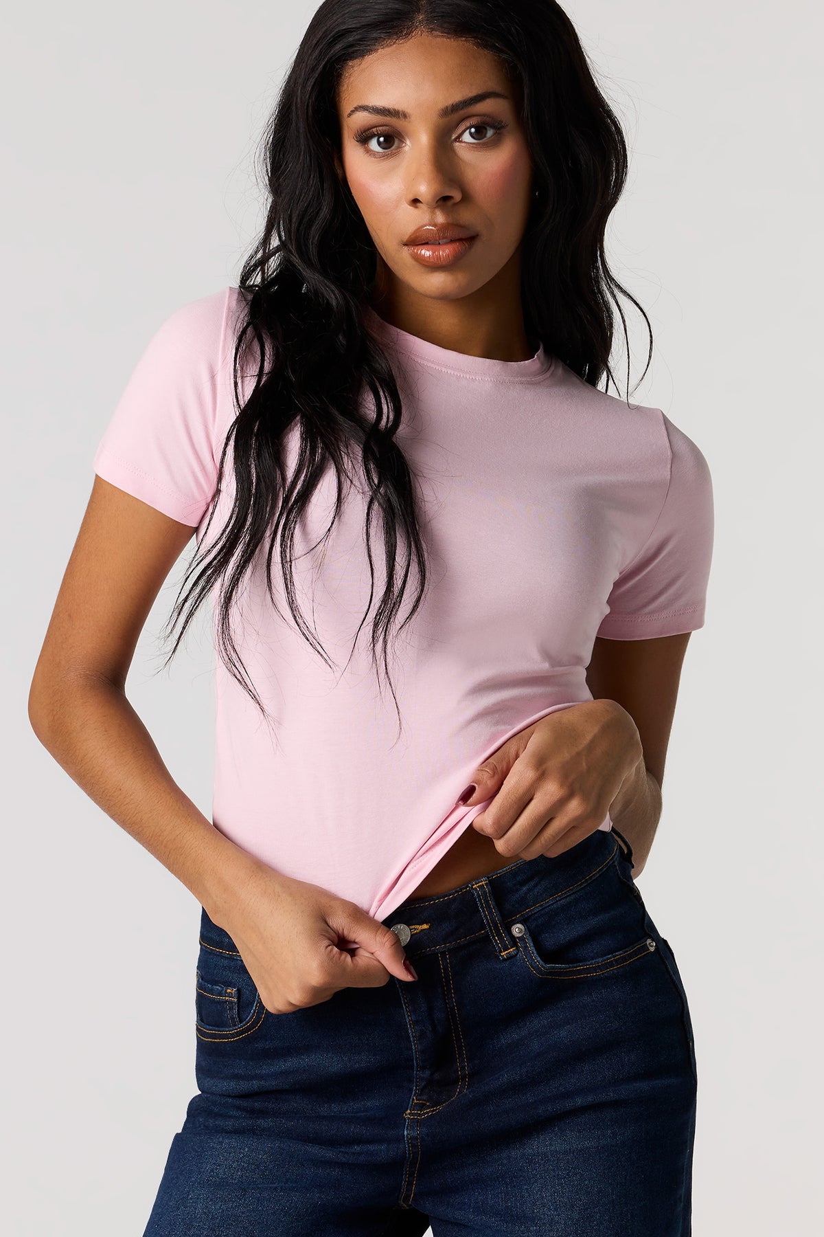 T-shirt ras du cou ultracourt