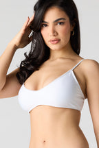 Picot Trim Bikini Top