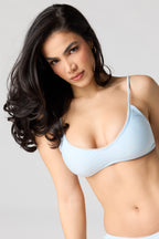 Picot Trim Bikini Top