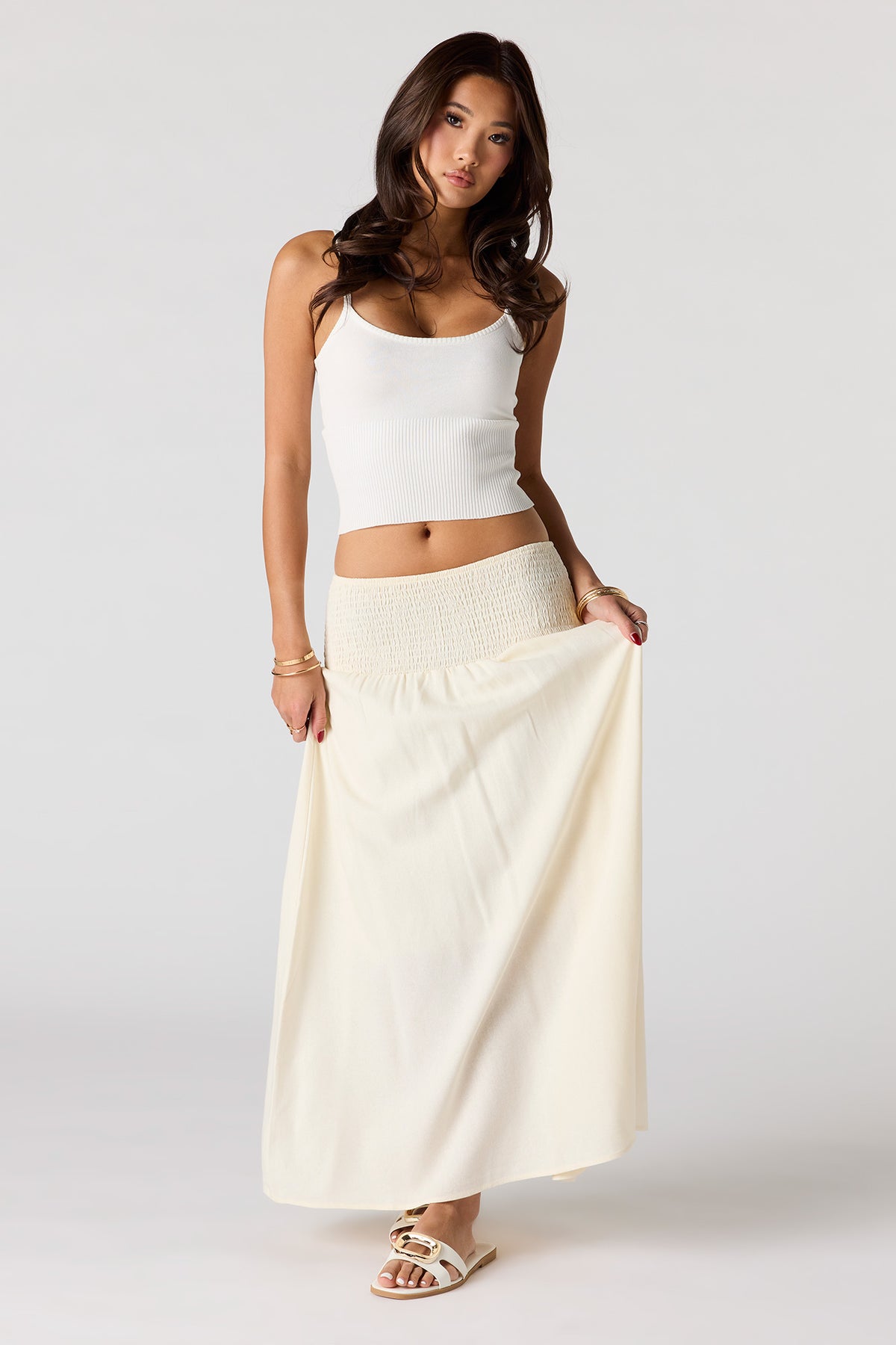 Vue alternative 3. Camisole en tricot côtelé et encolure ronde