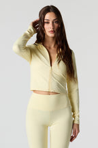 Active Cropped Zip-Up Jacket