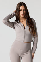 Active Cropped Zip-Up Jacket