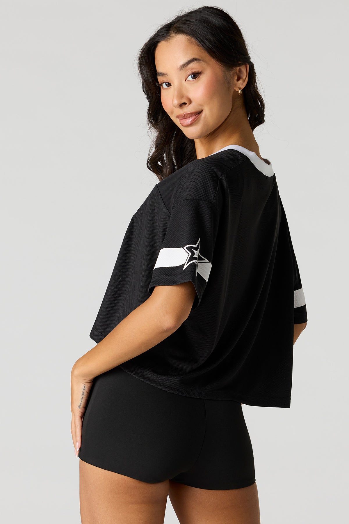 Alt View 2. Active Double Layered Short 1.5" - Black