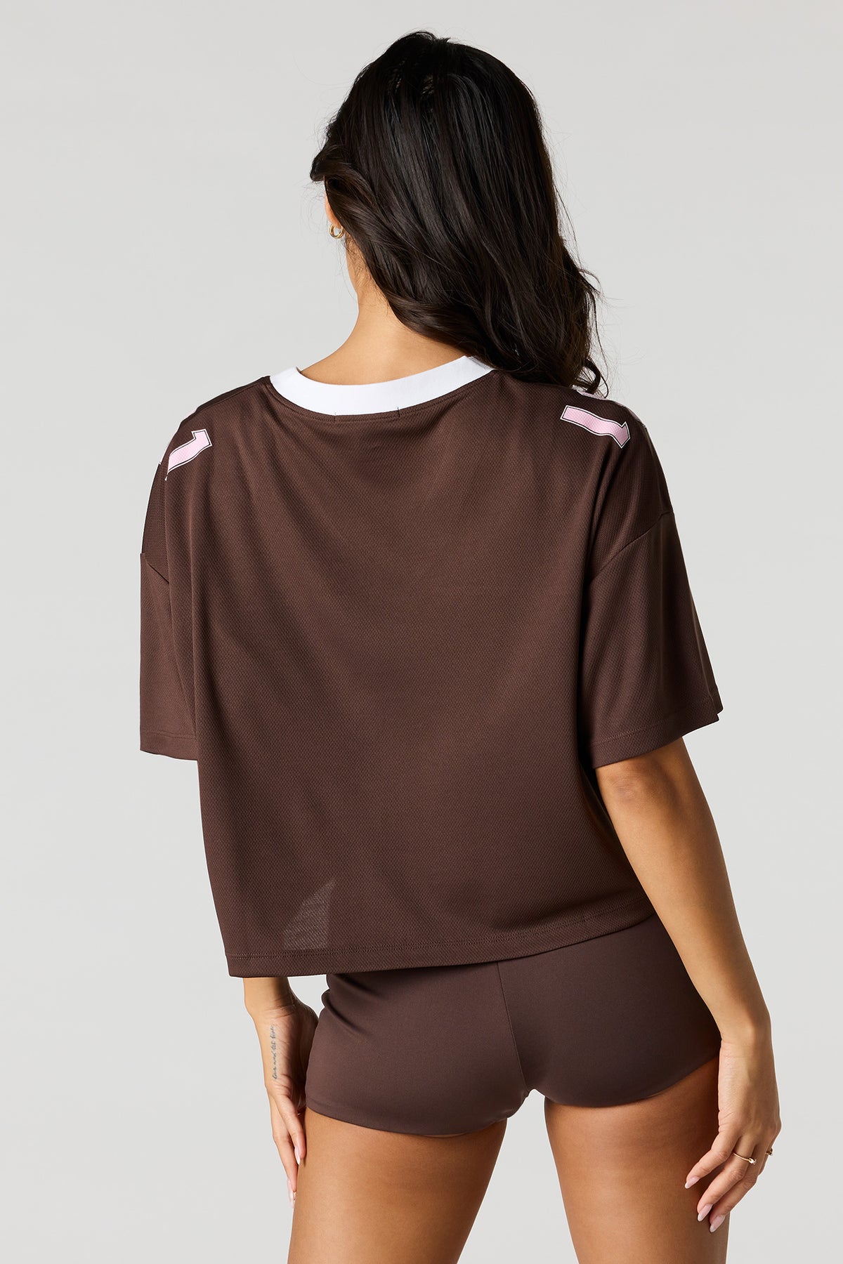 Alt View 2. Active Double Layered Short 1.5" - Brown
