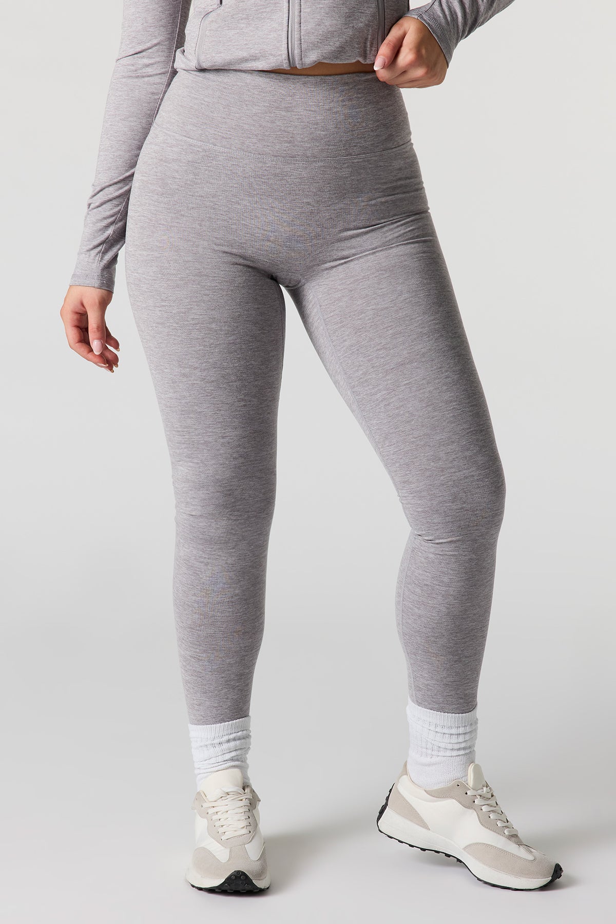 Alt View 2. Active Legging - Heather Grey