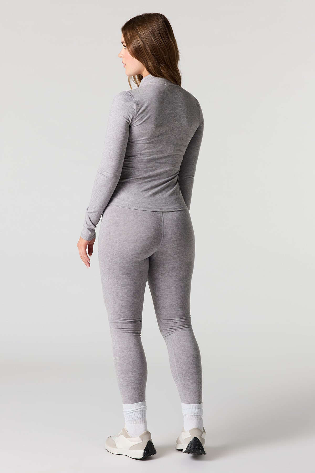 Alt View 3. Active Legging - Heather Grey