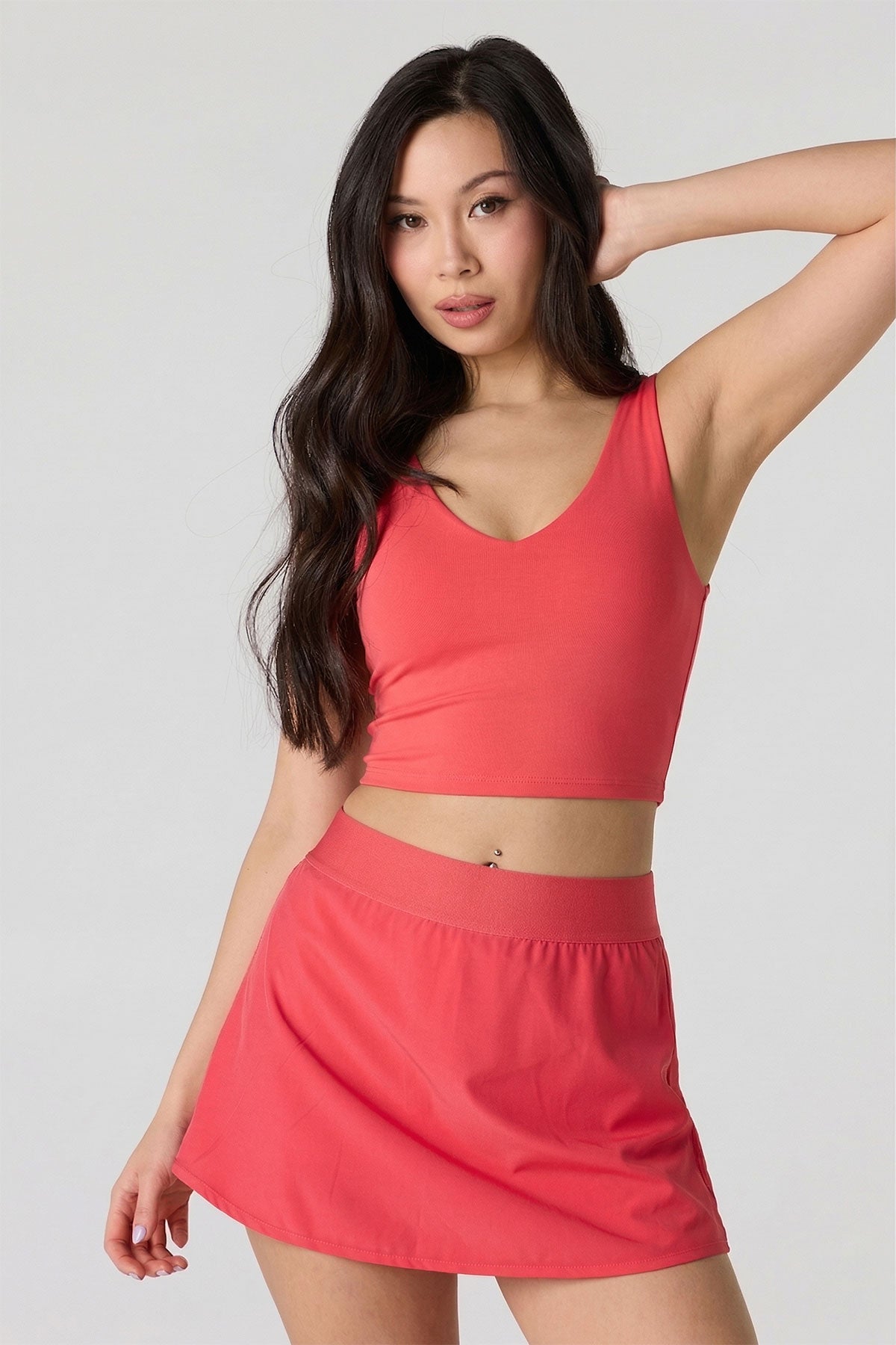 Active Mini Tennis Skort - Red