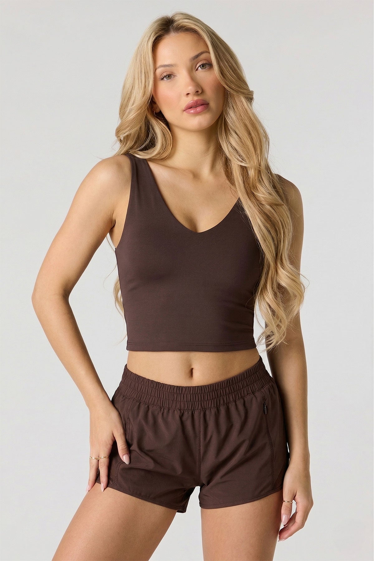 Short Active avec poches à fermeture à glissière