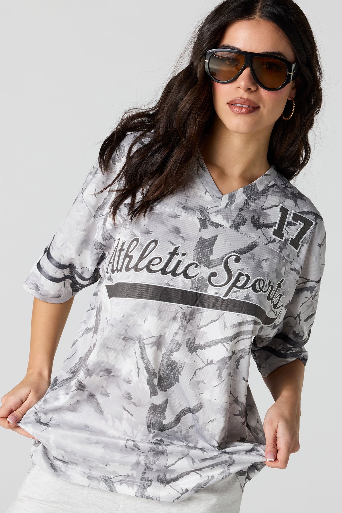 Jersey en filet avec motif camouflage
