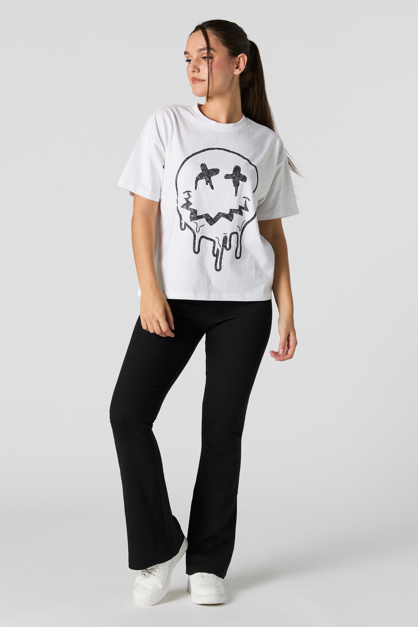 Dripping Smiley Graphic T-Shirt