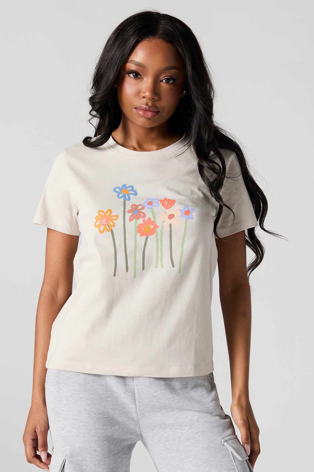 Flower Graphic Oversized T-Shirt