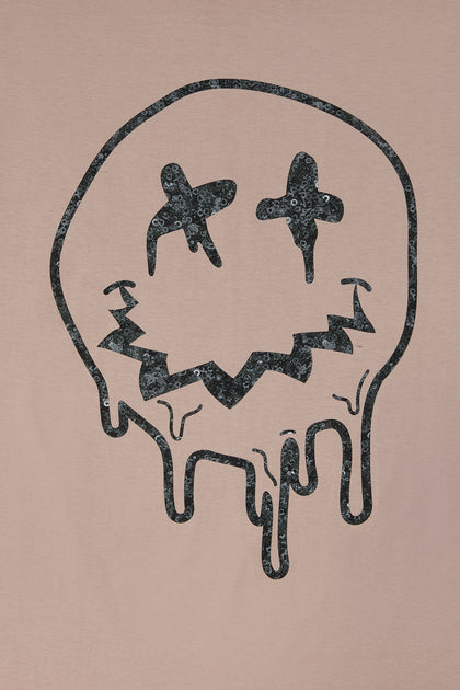 T-shirt à imprimé Dripping Smiley