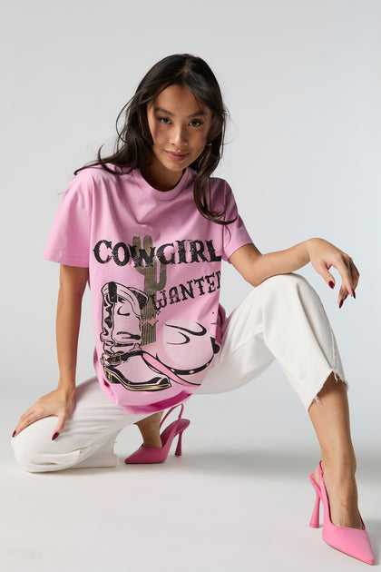 Cowgirl Wanted Graphic T-Shirt