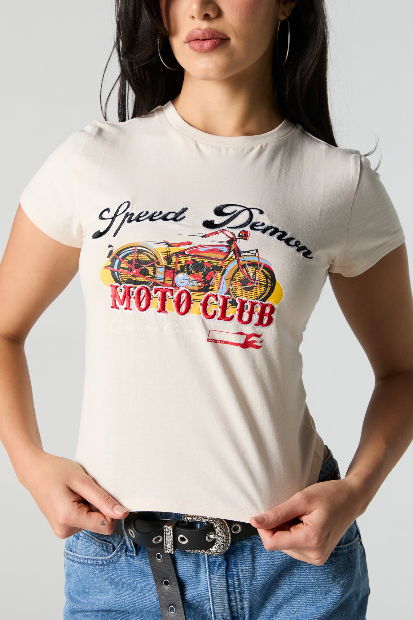Moto Club Embroidered  Baby T-Shirt