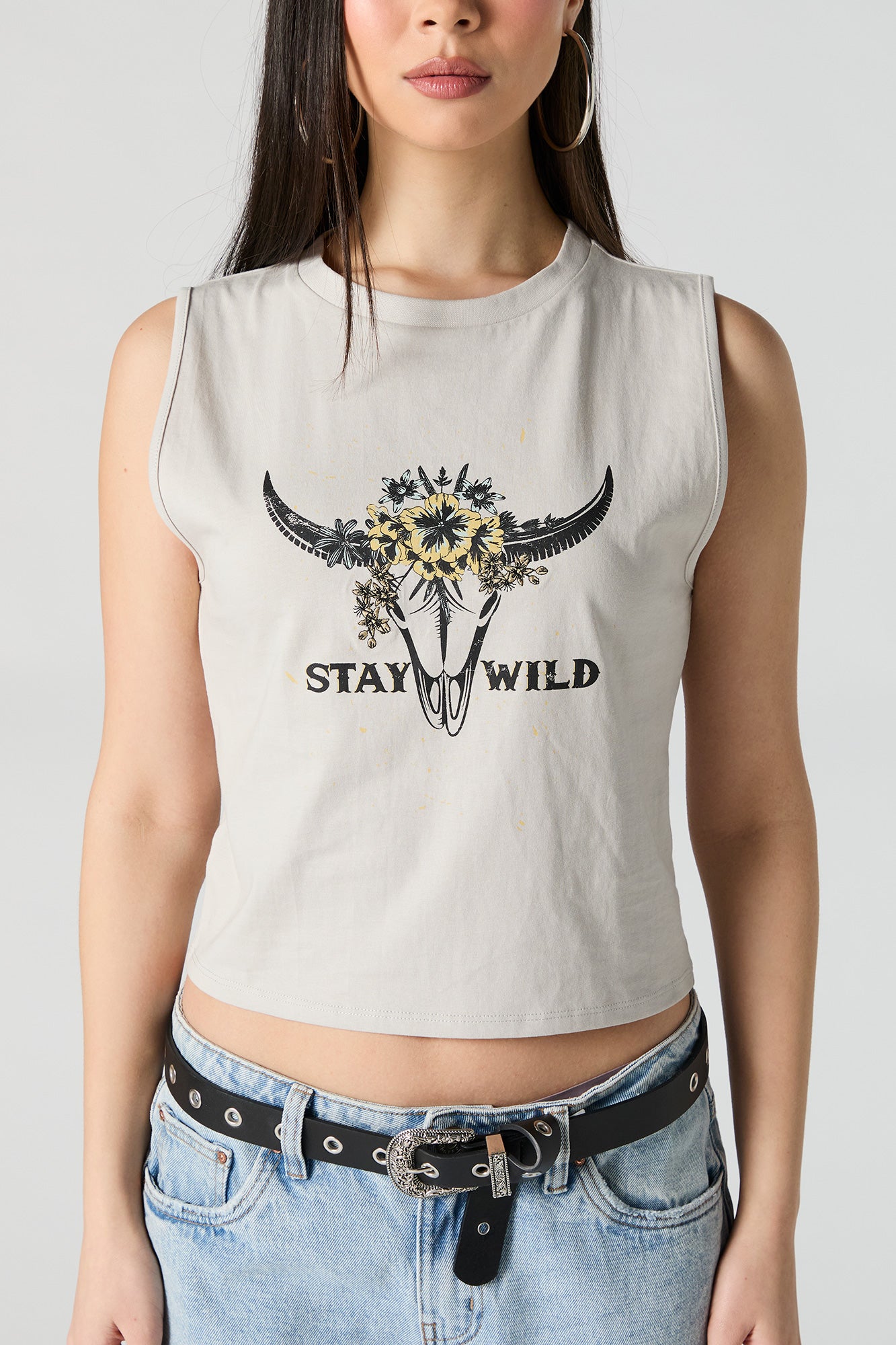 Stay Wild Graphic Cropped Tank