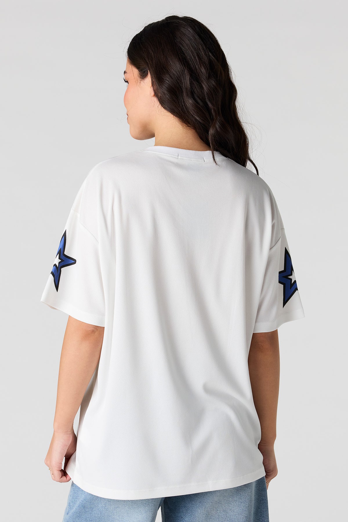 Alt View 2. Graphic Oversized Jersey - White