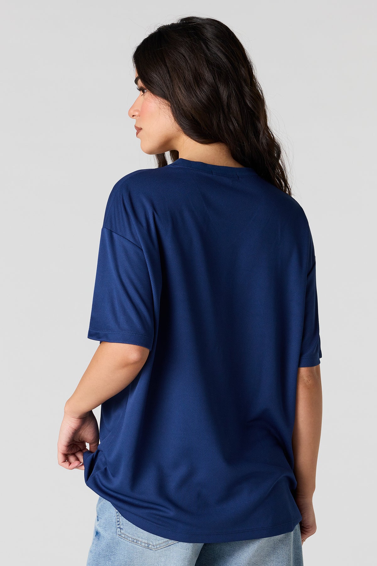 Alt View 2. Graphic Oversized Jersey - Blue