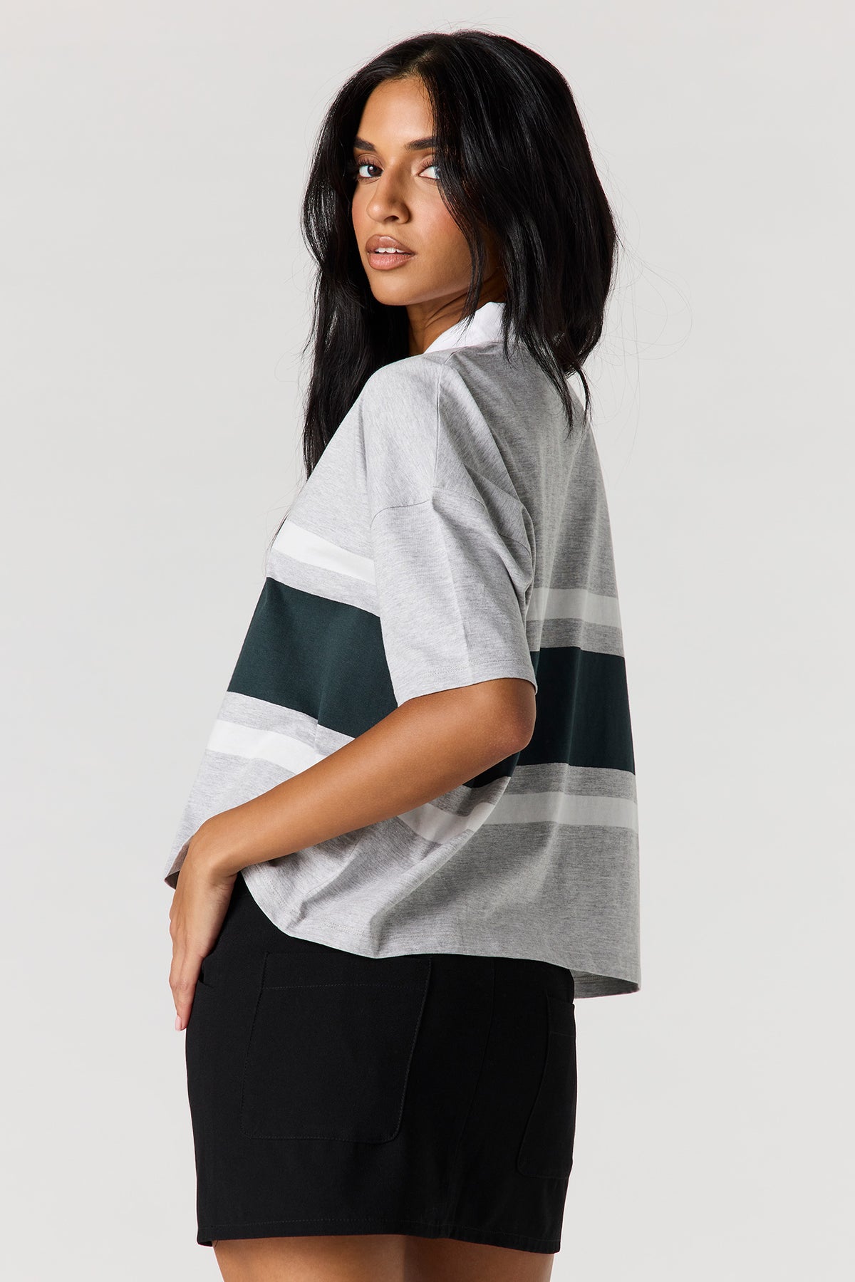 Vue alternative 2. T-shirt de rugby avec col
