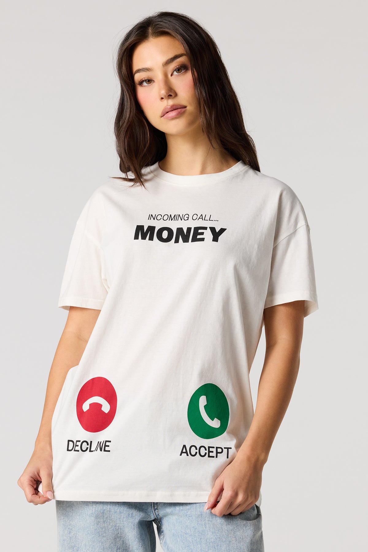 Graphic Oversized T-Shirt - White