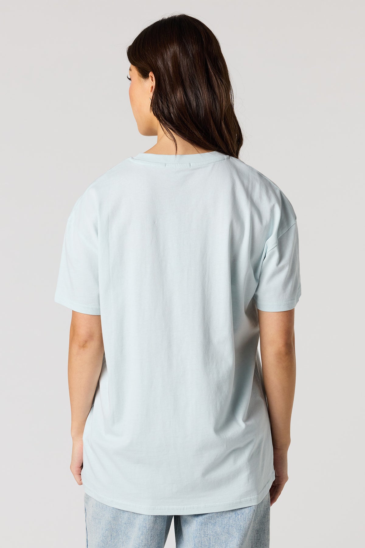Alt View 2. 18 Twill Embroidered Oversized T-Shirt - Blue