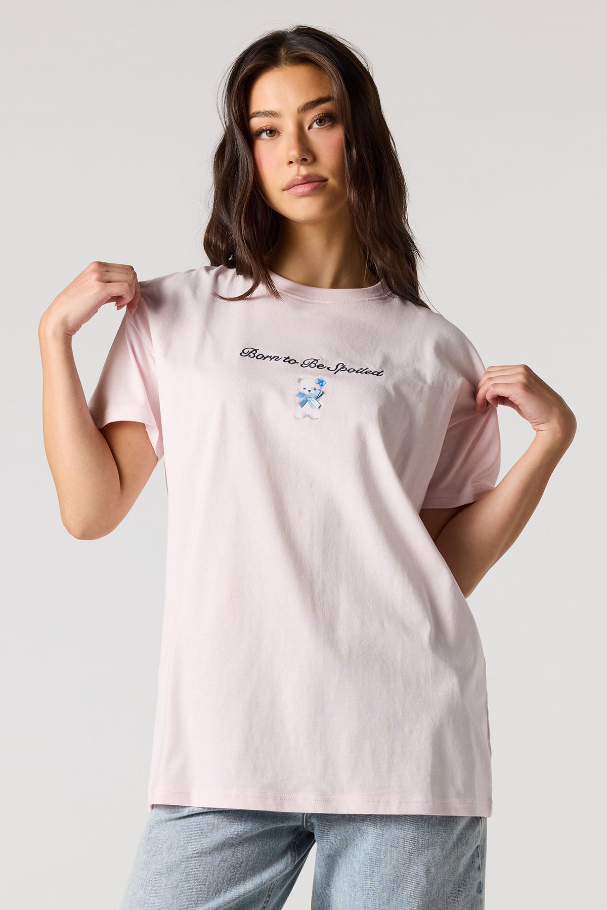 T-shirt surdimensionné avec motif brodé