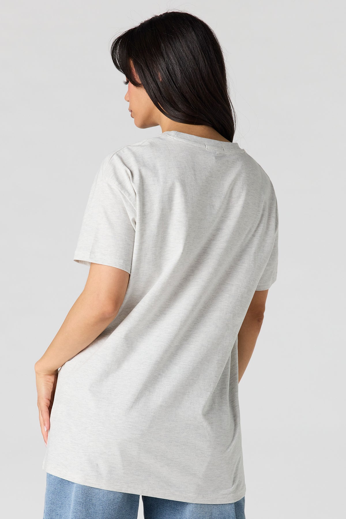 Alt View 2. Graphic T-Shirt - Heather Grey