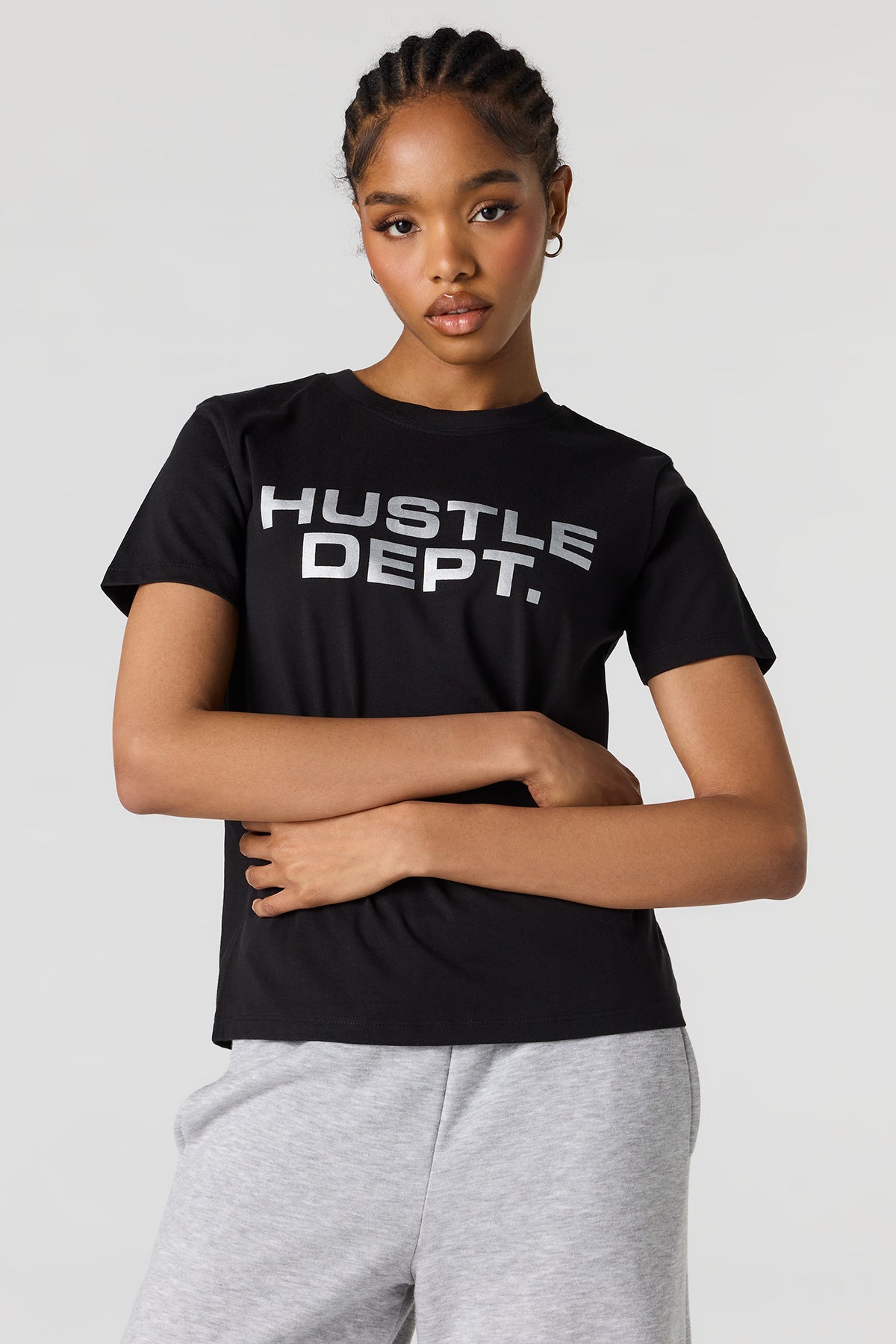 Hustle Department Graphic T-Shirt - Black