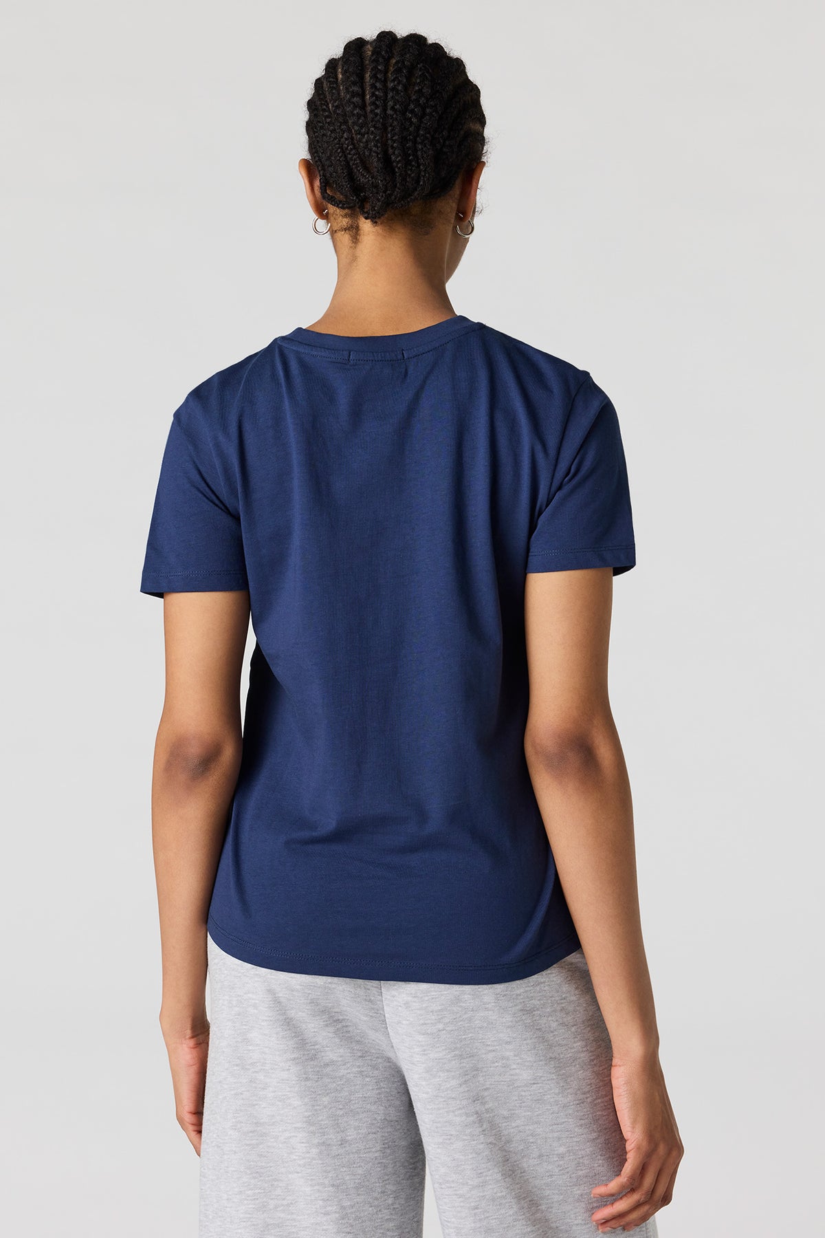 Alt View 2. Not A Hugger Puff Print T-Shirt - Dark Blue