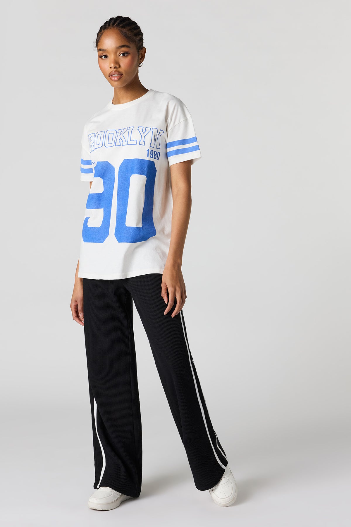 Alt View 3. Brooklyn Graphic Oversized  T-Shirt - Off White