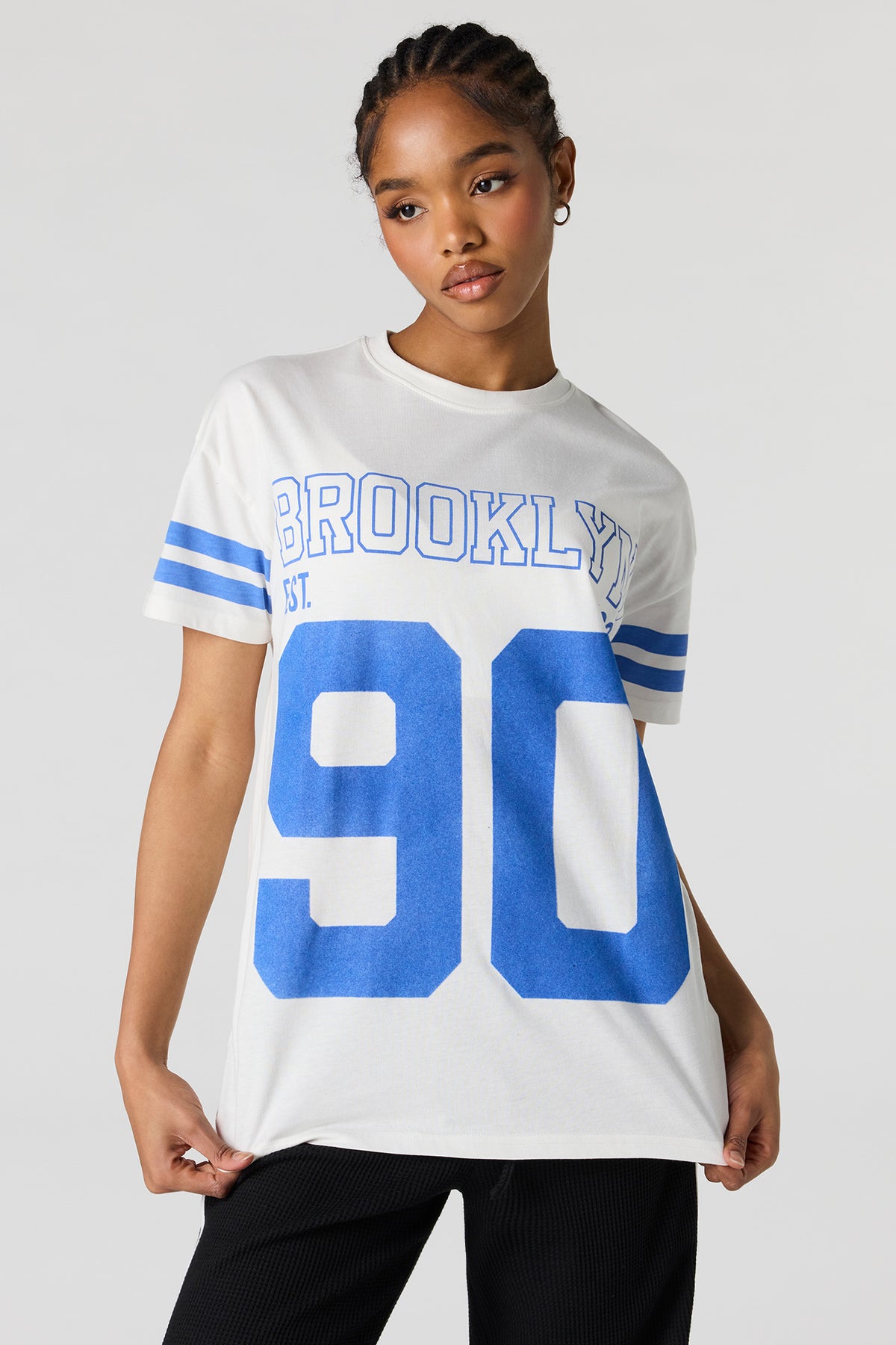 Brooklyn Graphic Oversized  T-Shirt - Off White