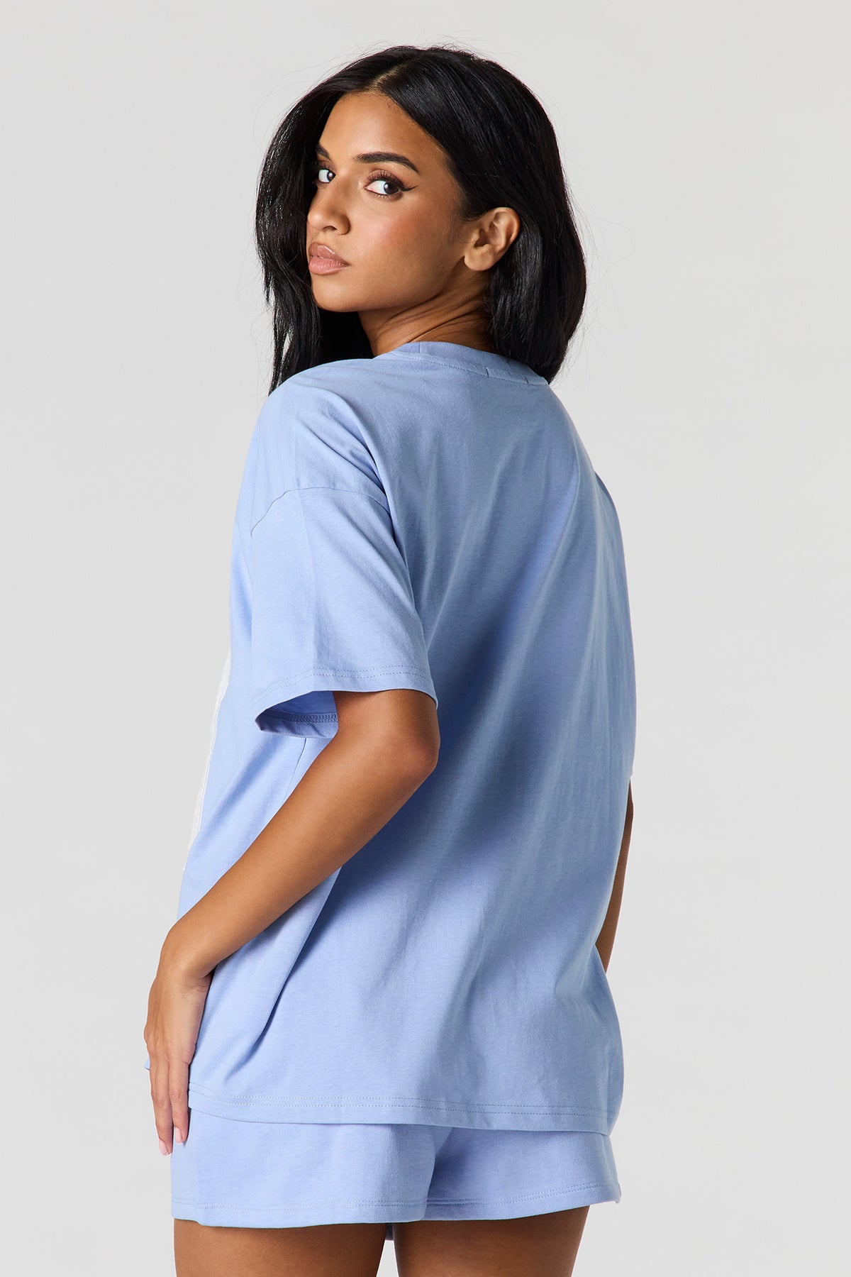Alt View 2. 88 Lace Embroidered T-Shirt - Light Blue