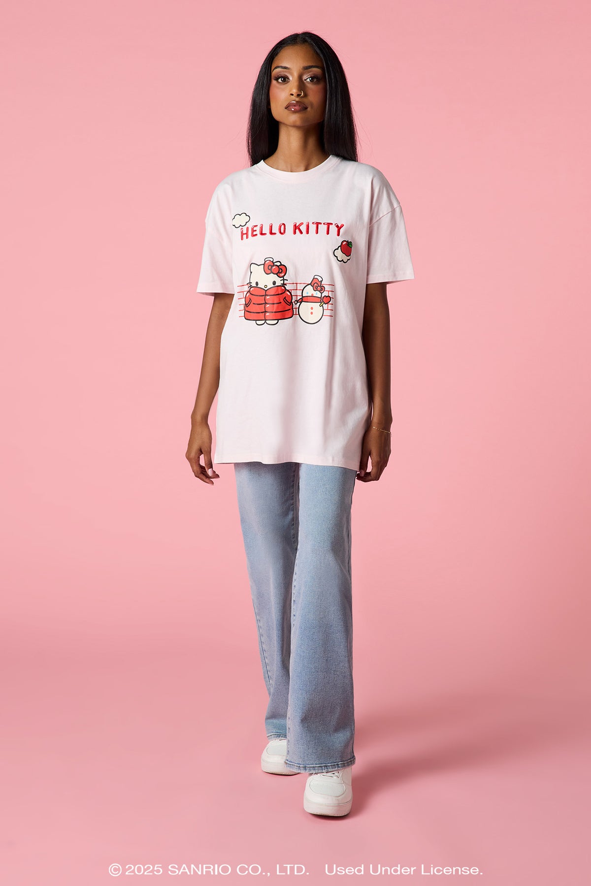 Vue alternative 3. T-shirt surdimensionné avec motif brodé Hello Kitty®