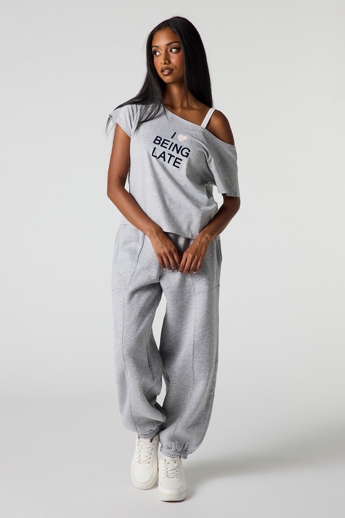 Alt View 3. Graphic Boat Neck T-Shirt - Heather Grey