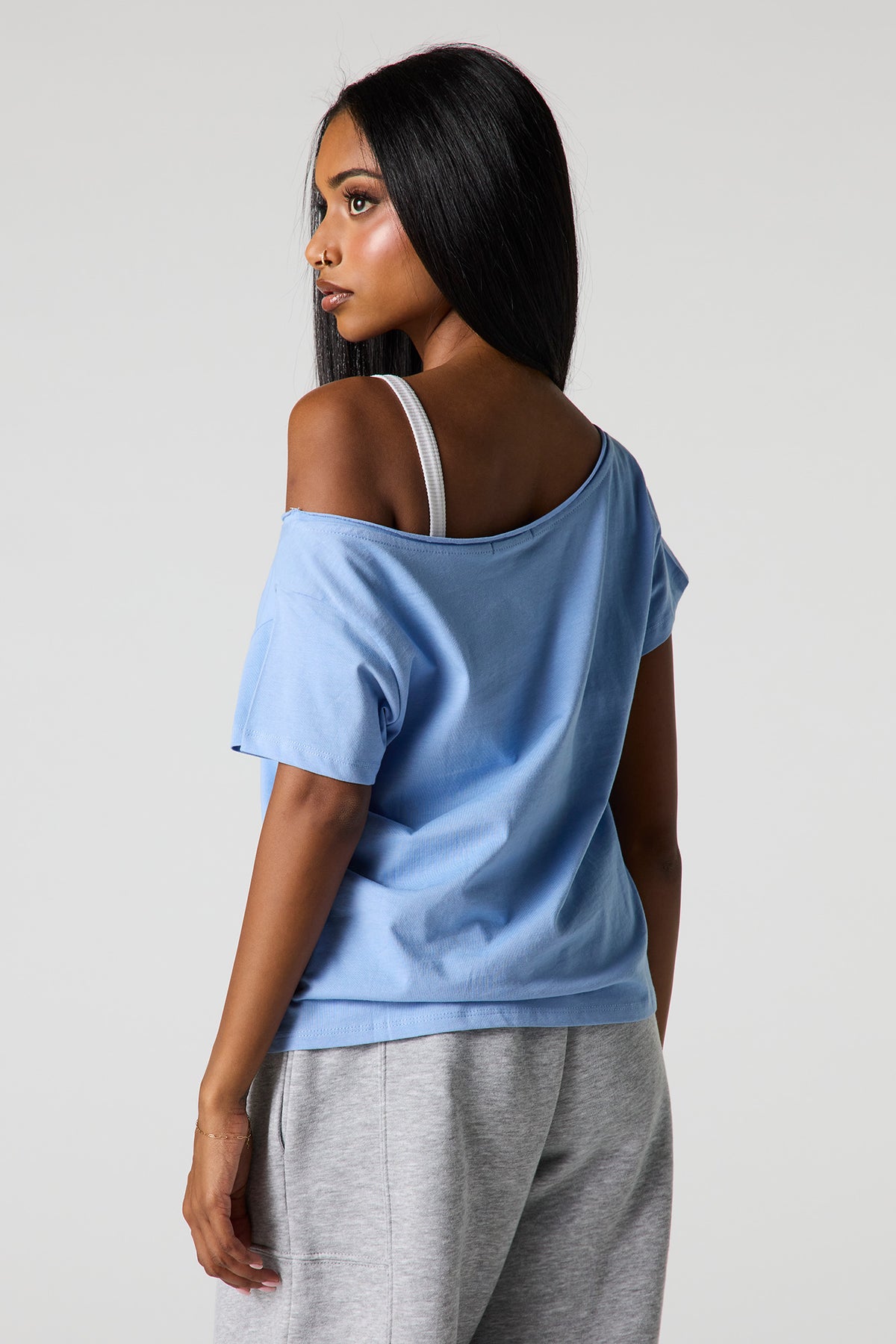 Vue alternative 2. T-shirt à encolure bateau imprimé