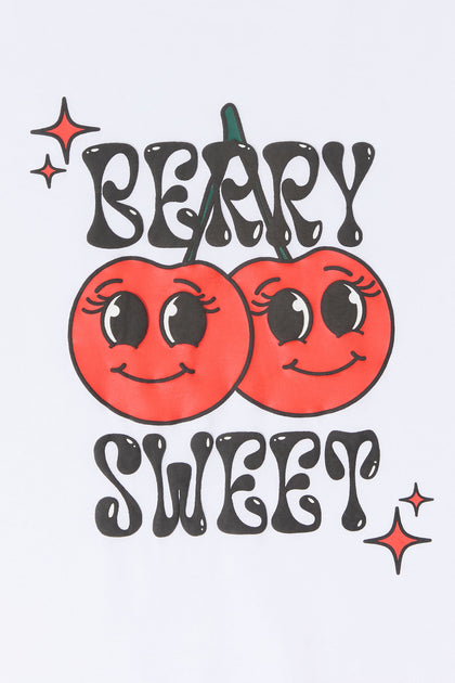 T-shirt ultracourt à imprimé Berry Sweet