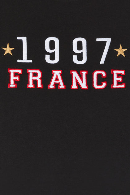 T-shirt ultracourt avec motif brodé 1997 France