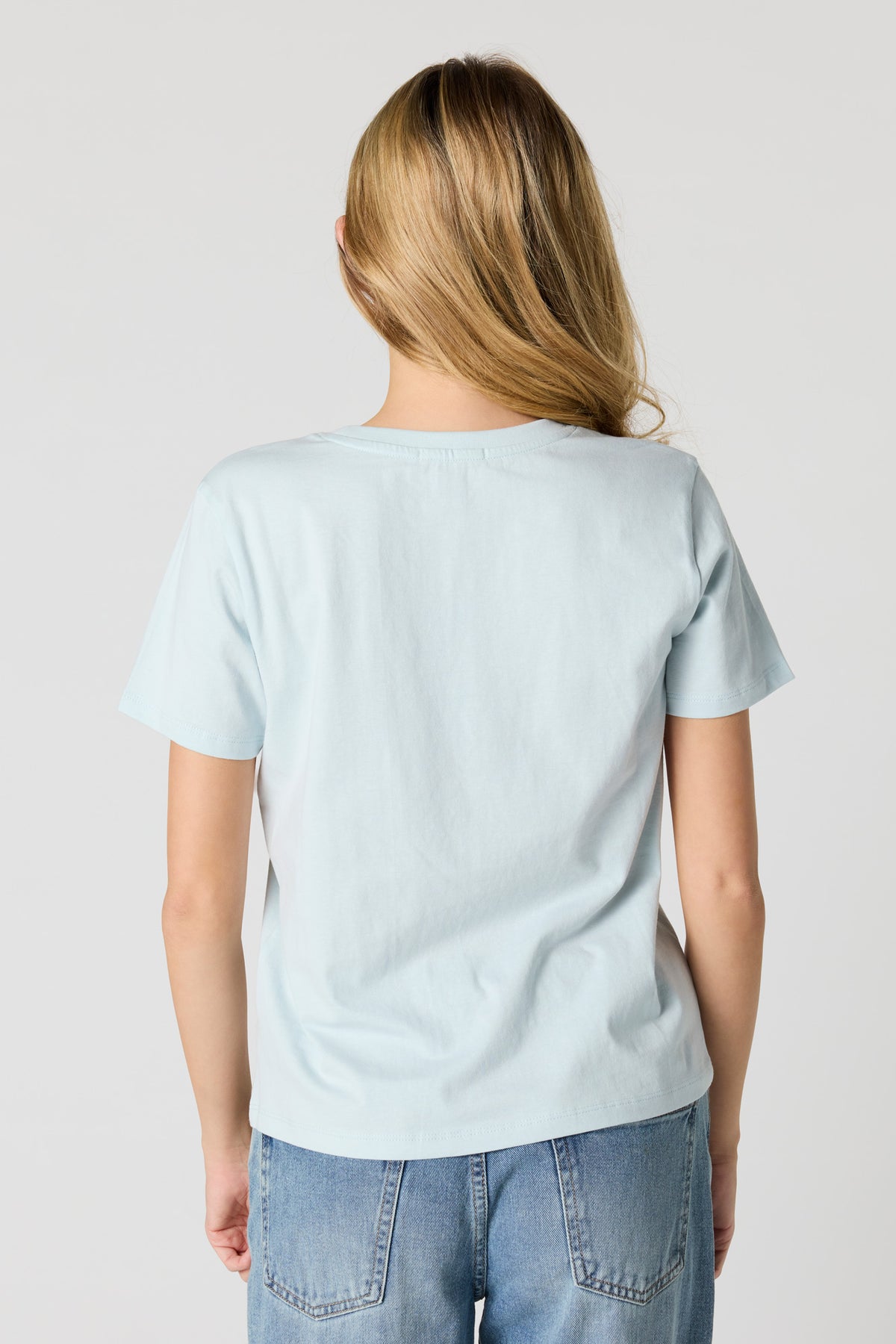 Alt View 2. Embroidered T-Shirt - Blue