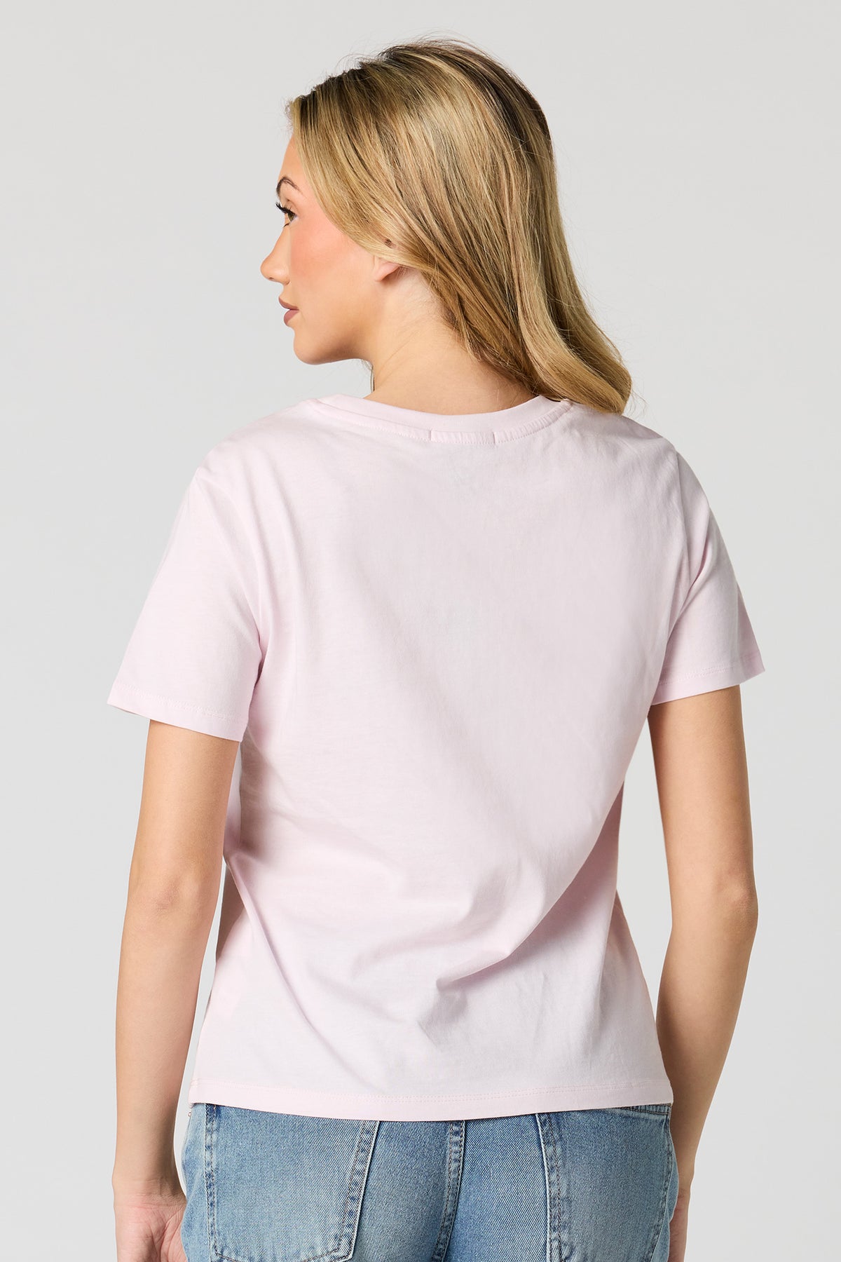 Alt View 2. 18 Twill Embroidered T-Shirt - Pink