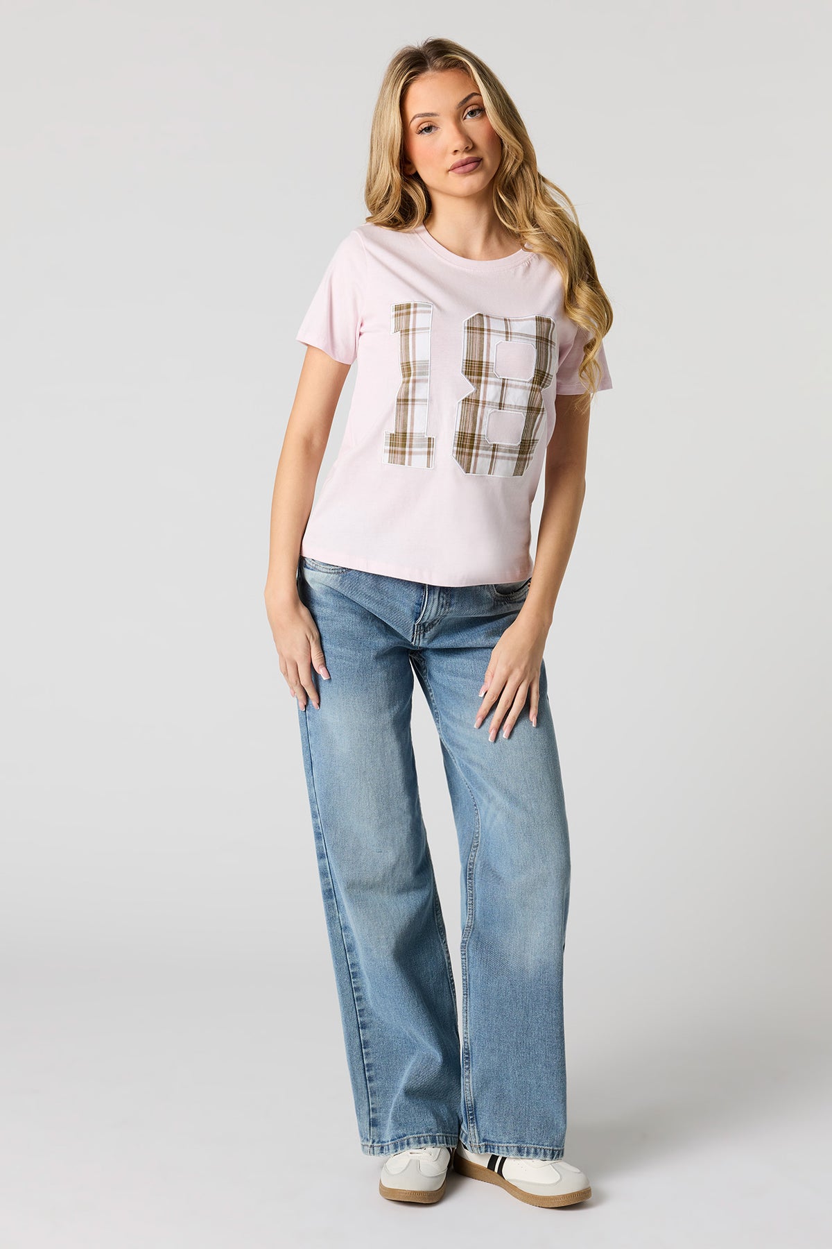 Alt View 3. 18 Twill Embroidered T-Shirt - Pink