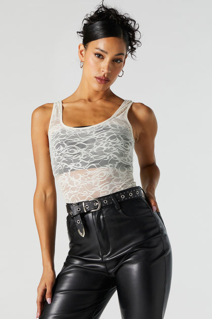 Abstract Lace Bodysuit – Urban Planet