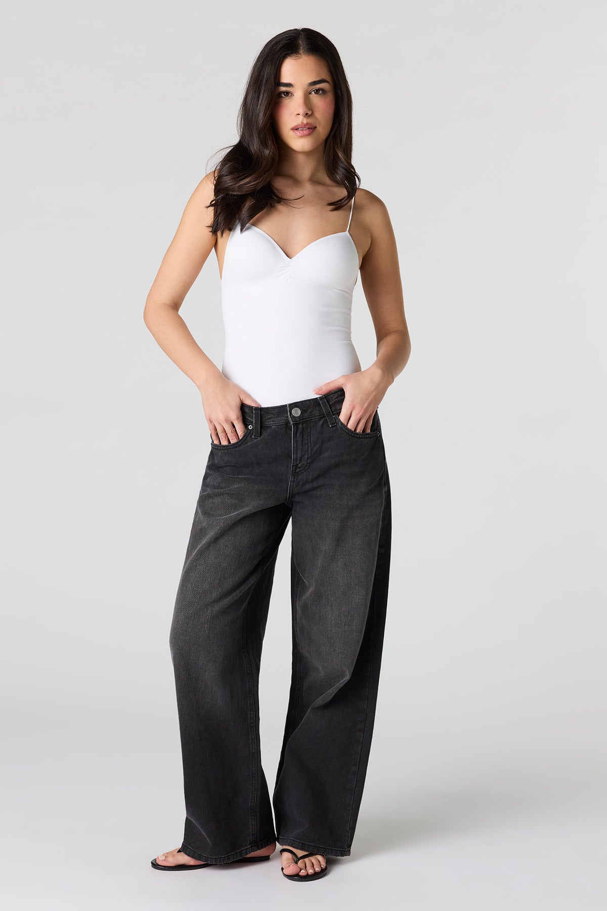 Alt View 3. Braless Seamless Sweetheart Bodysuit - White