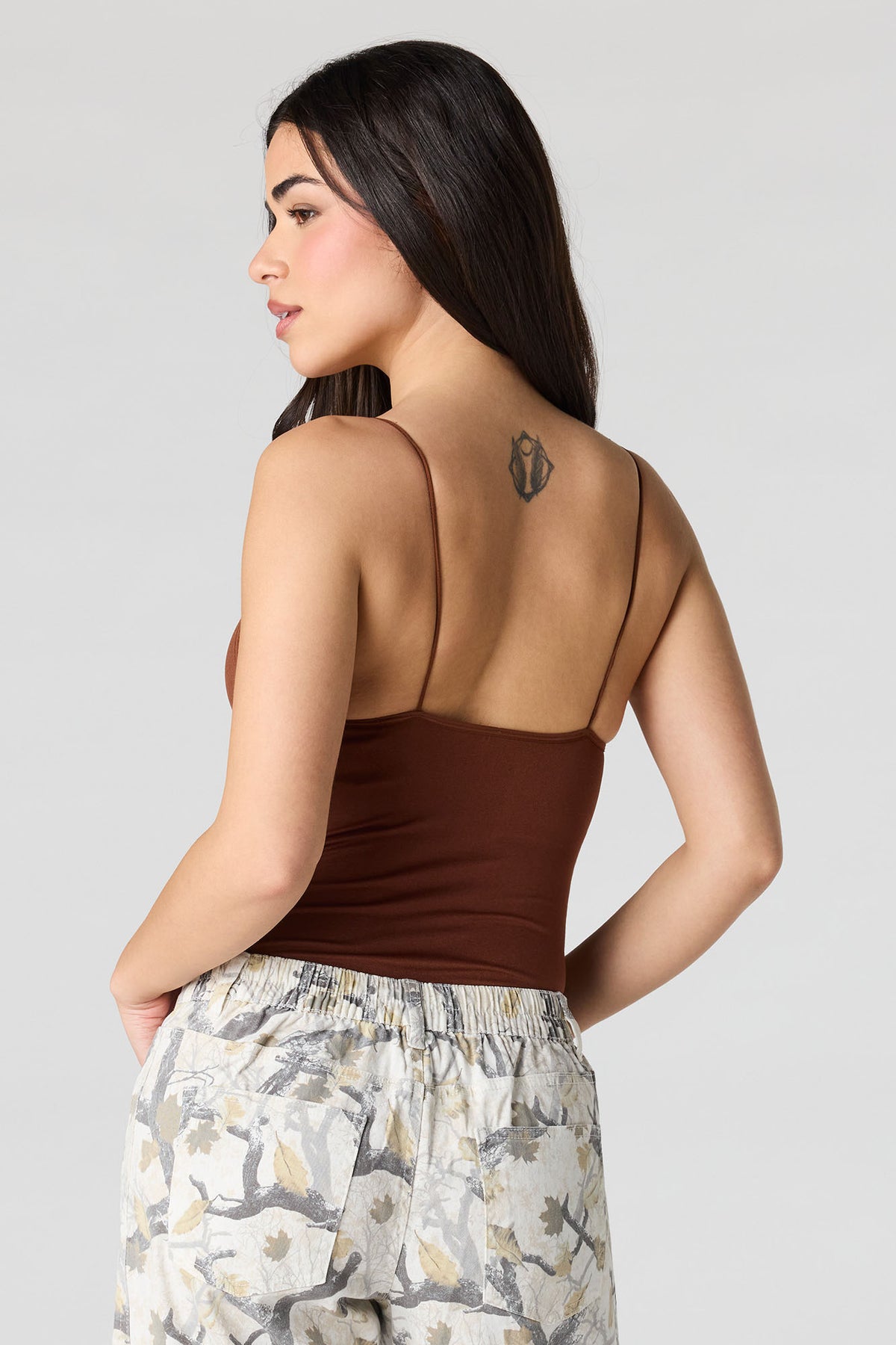 Alt View 2. Braless Seamless Sweetheart Bodysuit - Brown