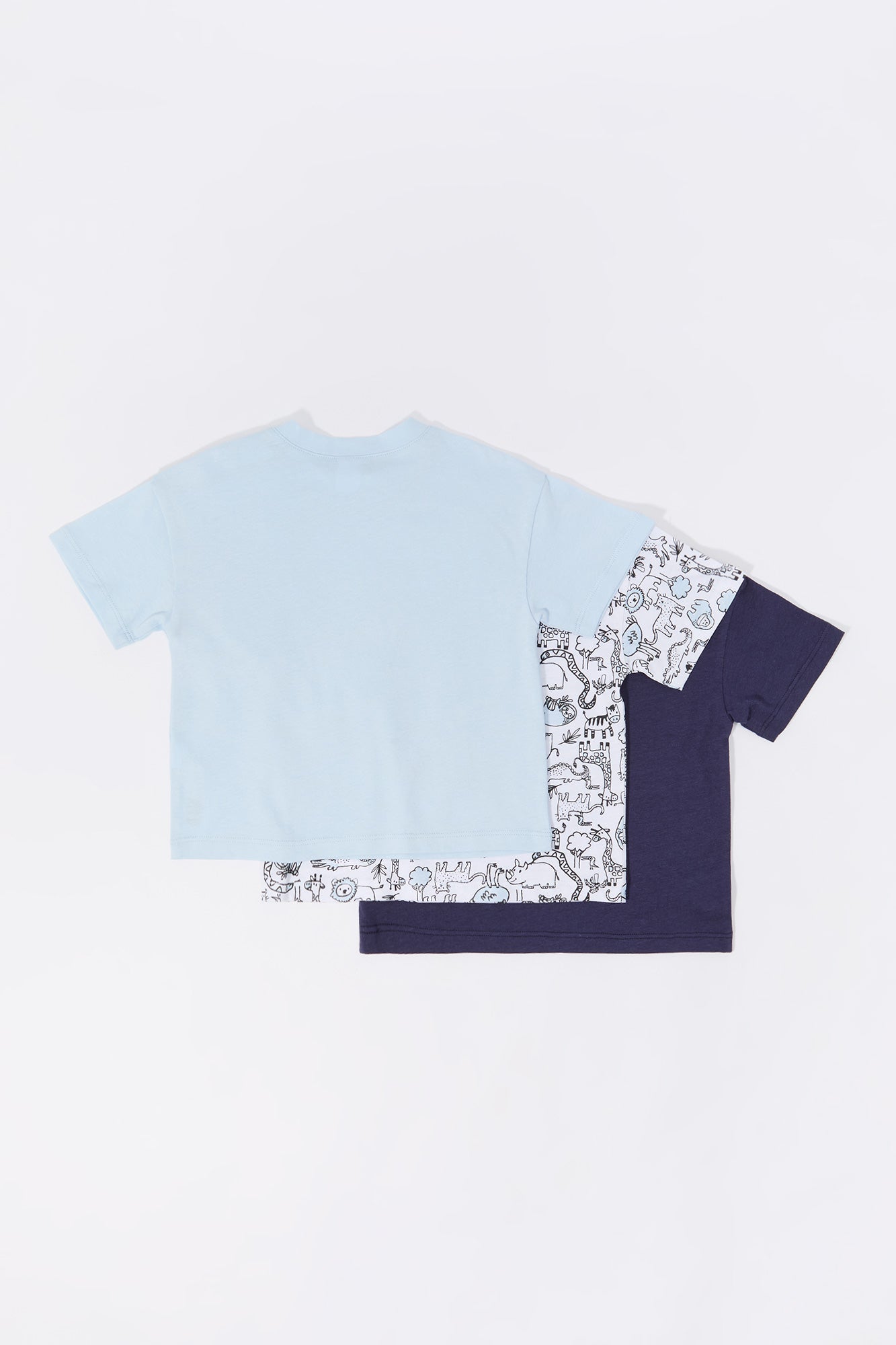 Baby Jungle Graphic Snap Collar T-Shirt (3 Pack)